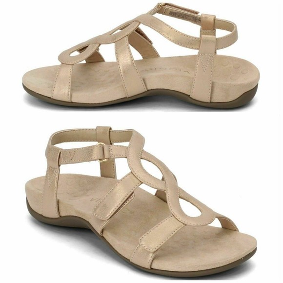 Vionic Orthotic Rest Jodie Women’s Size 6 US Adjustable Sandal Rose Gold NEW - Picture 2 of 7